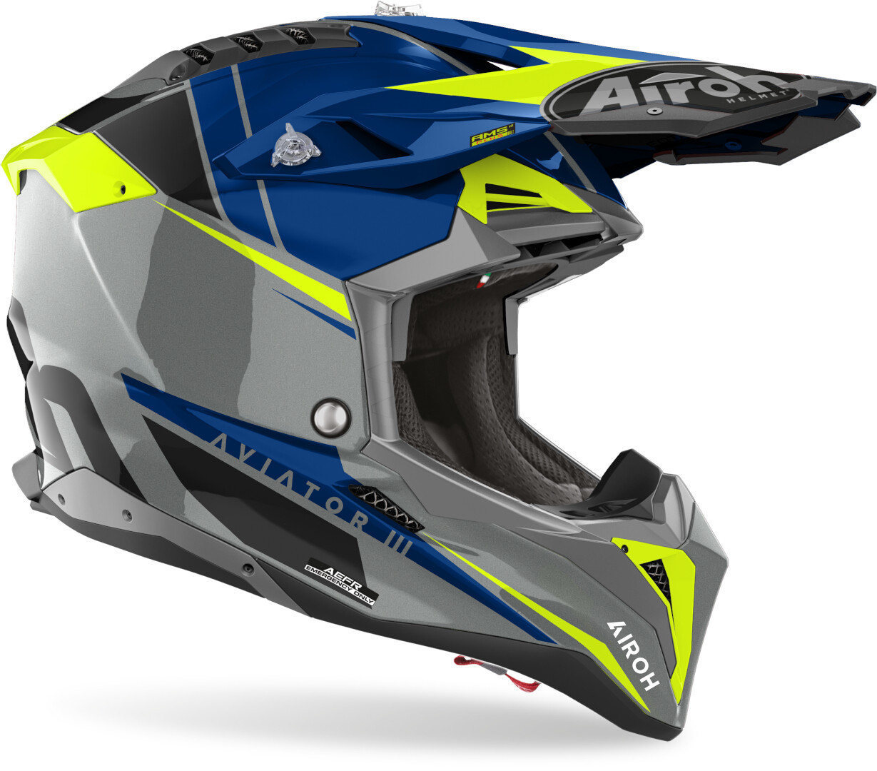 Airoh Aviator 3 Push Motocross Helm blau S (55/56) Abbildung 3