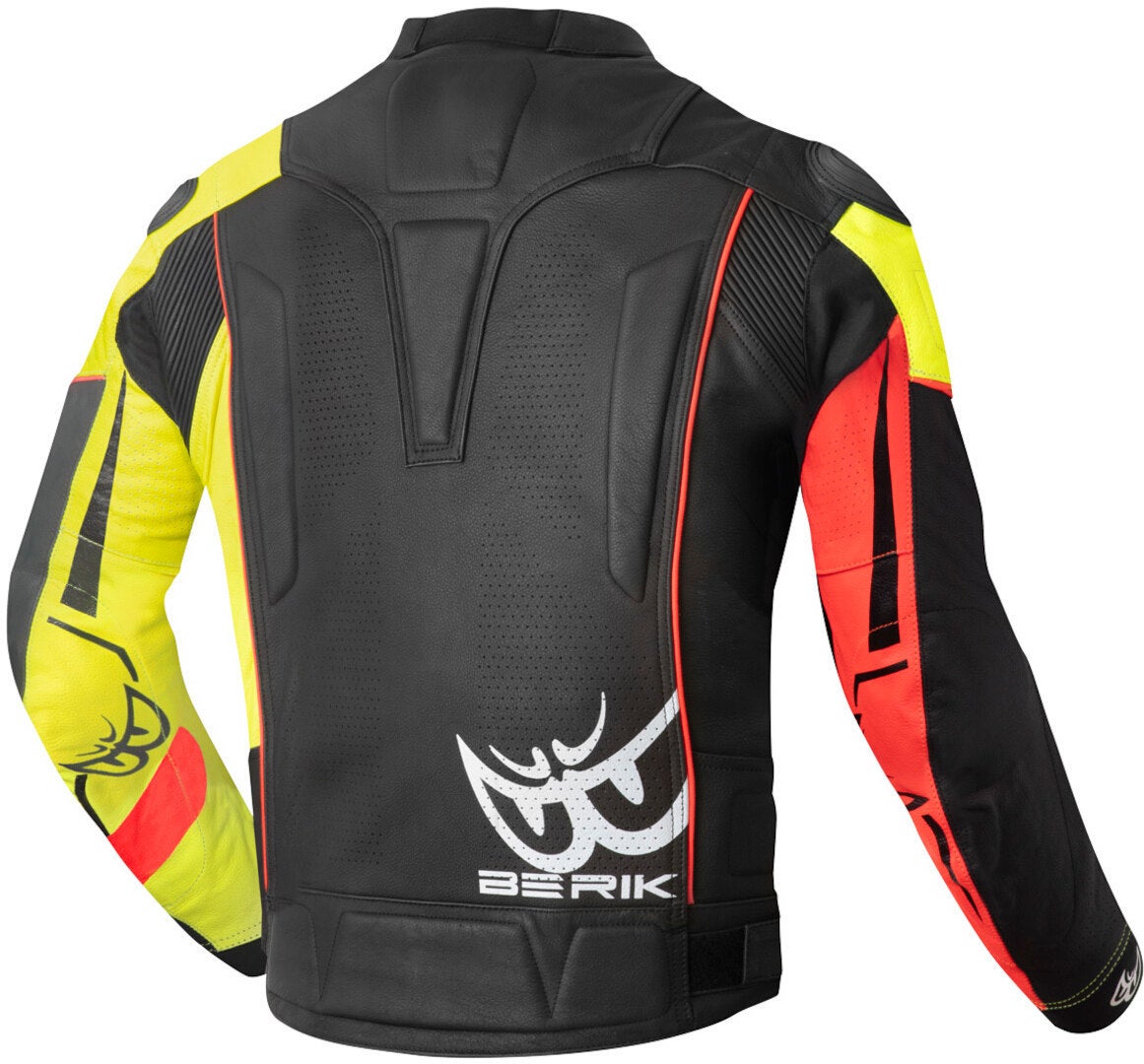Berik VisionGP Motorfiets leren jas zwart/neon-geel/neon-rood/wit 58 Figuur 2