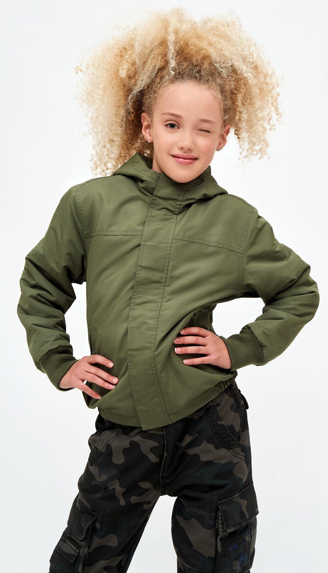 Brandit Frontzip Windbreaker Giacca per bambini oliva 158-164 Figura 6