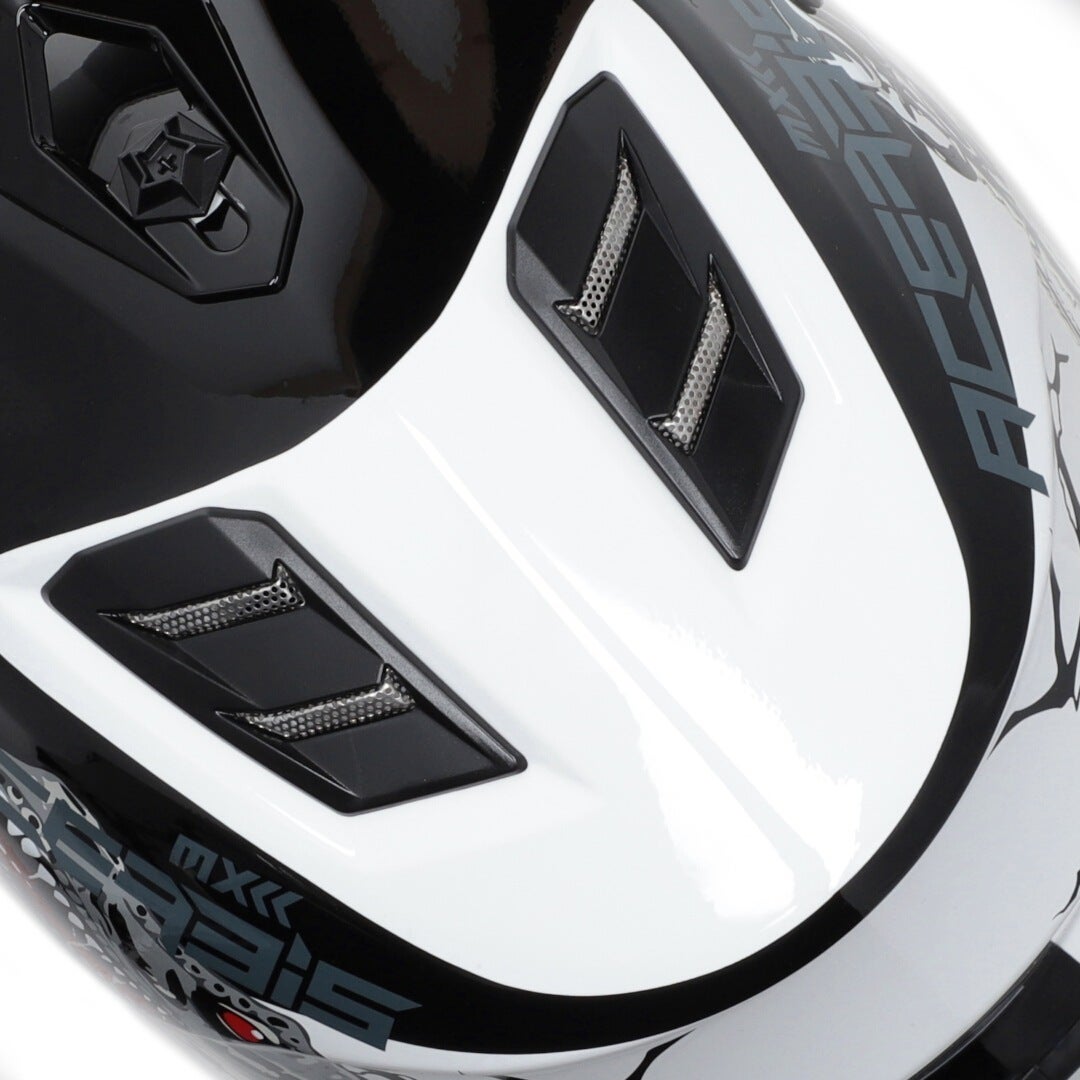 Acerbis Profile Rex Kids Motocross Helm weiß/schwarz Y/M (49/50) Abbildung 5