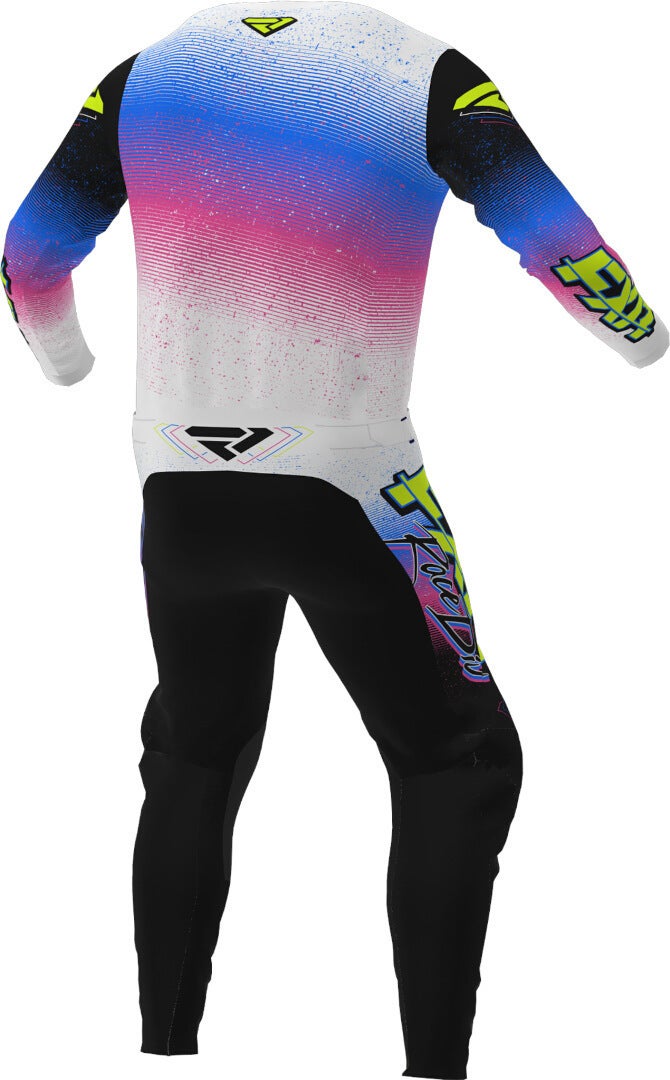 FXR Podium 2023 Motocross bukser sort/hvid/gul 36 Figur 4