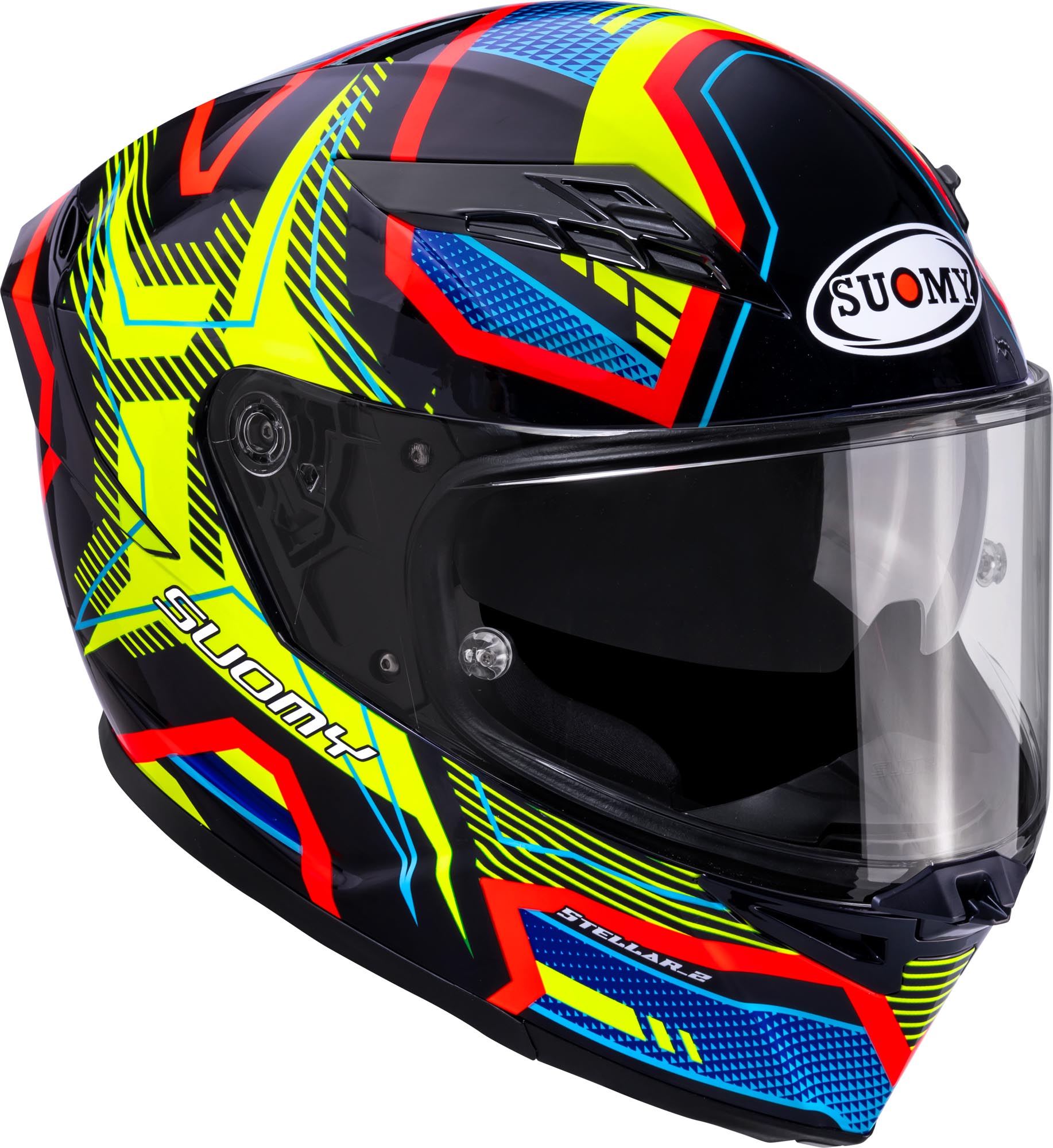 Suomy Stellar 2 Blackstar Helm blau/gelb S (55/56) Abbildung 7