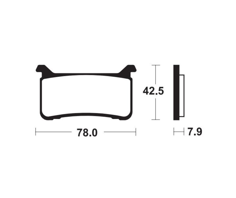 TECNIUM Plaquettes de frein métal fritté - MFP447 Figure 1