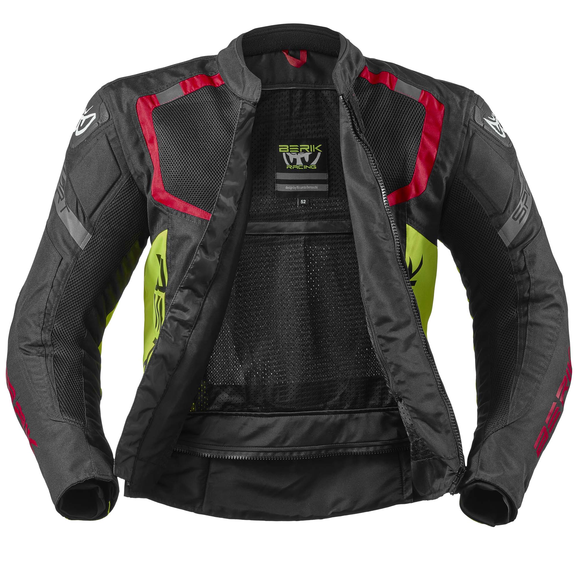 Berik X-Speed 2 Motorcycle Textile Jacket black/red/neon-yellow 58 Figure 4