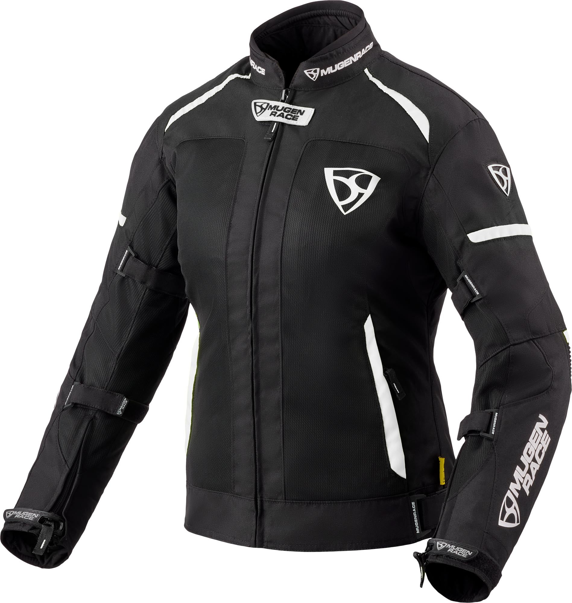 MUGENRACE Fuggire-A imperméable dames moto textile veste Noir/Blanc M Figure 1
