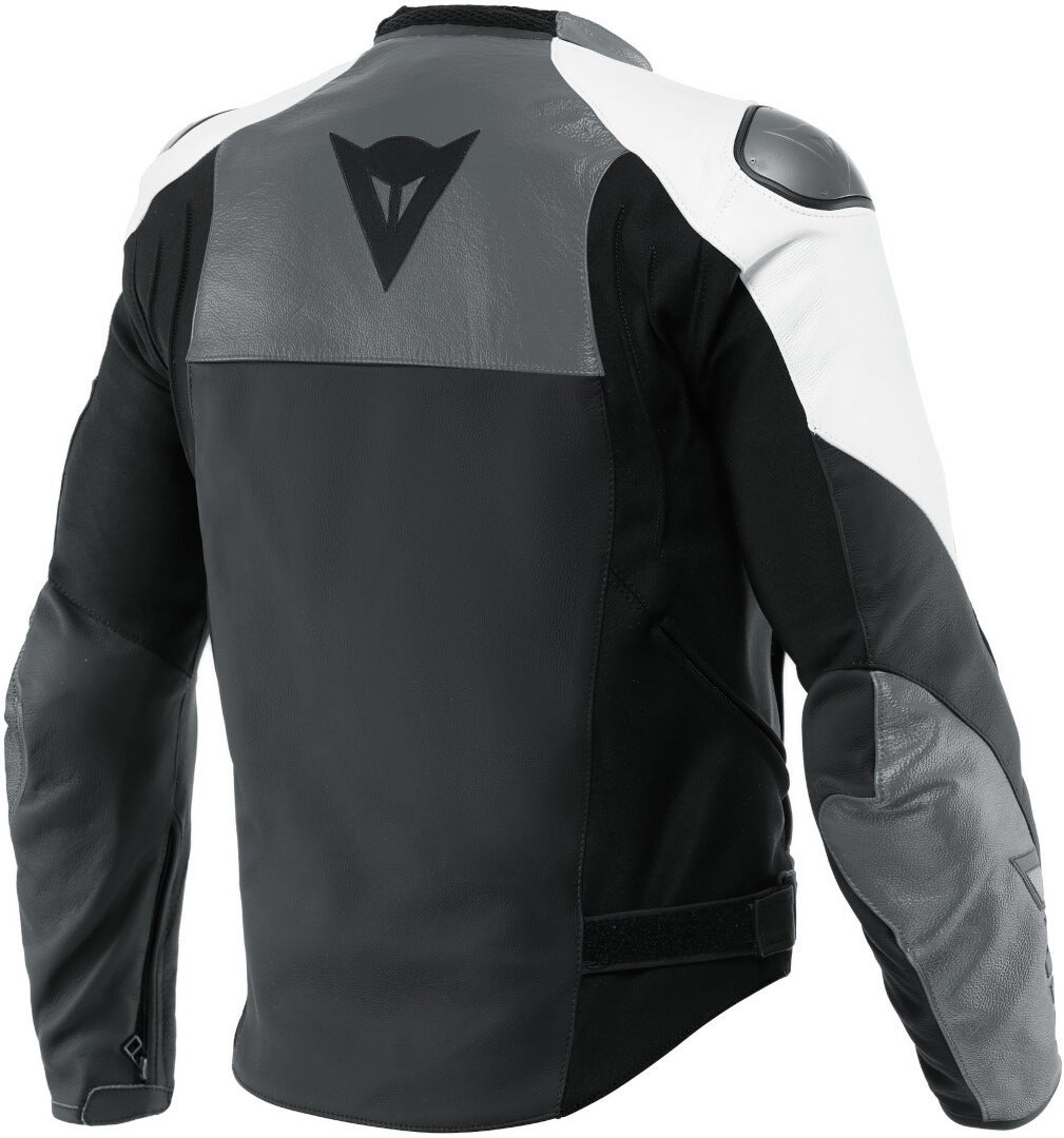 Dainese Sportiva Motorcycle Leather Jacket black/grey/white 48 Figure 2