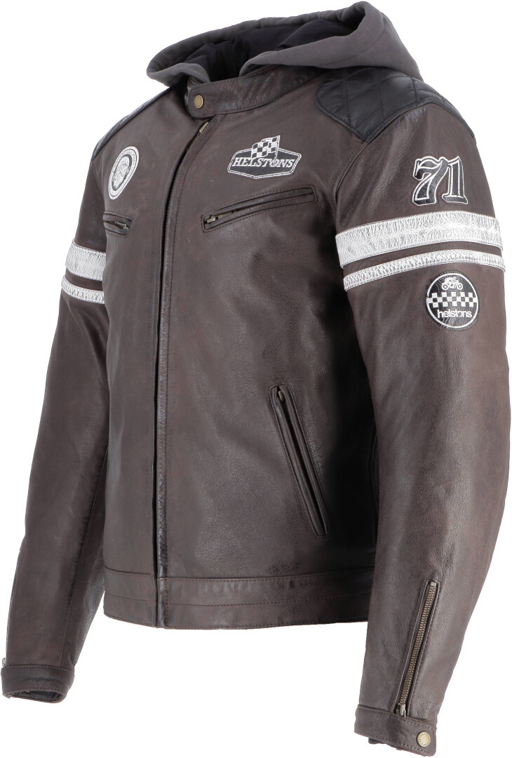 Helstons Riposte Motorcycle Leather Jacket dark brown 4XL Figure 4
