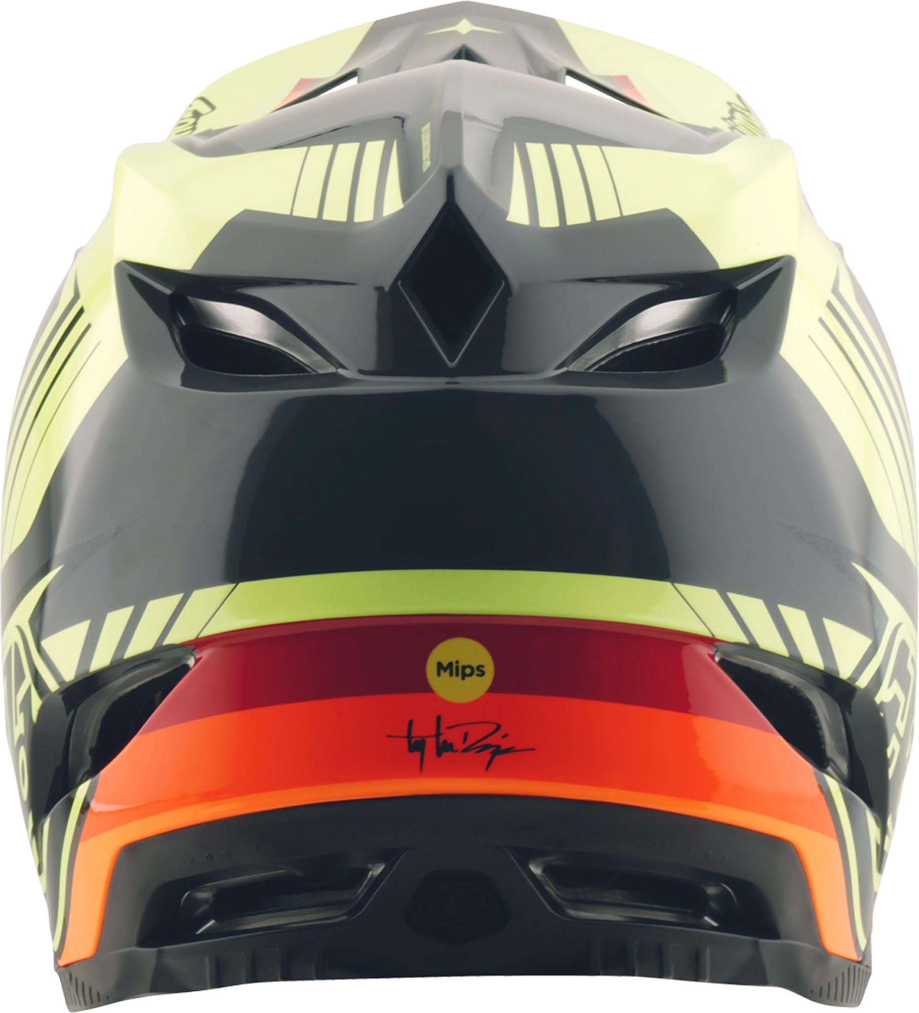 Troy Lee Designs D4 Qualifer Polyacrylite MIPS Casque de descente noir/jaune M (57/58) Figure 4