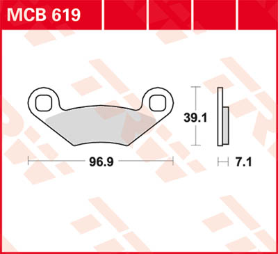TRW Lucas Bremsbelag MCB619 Figur 1