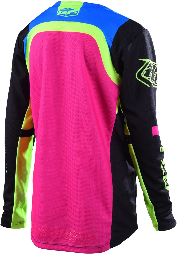 Troy Lee Designs GP Fractura Motocrosstrøje til unge sort/neon-gul S Figur 2