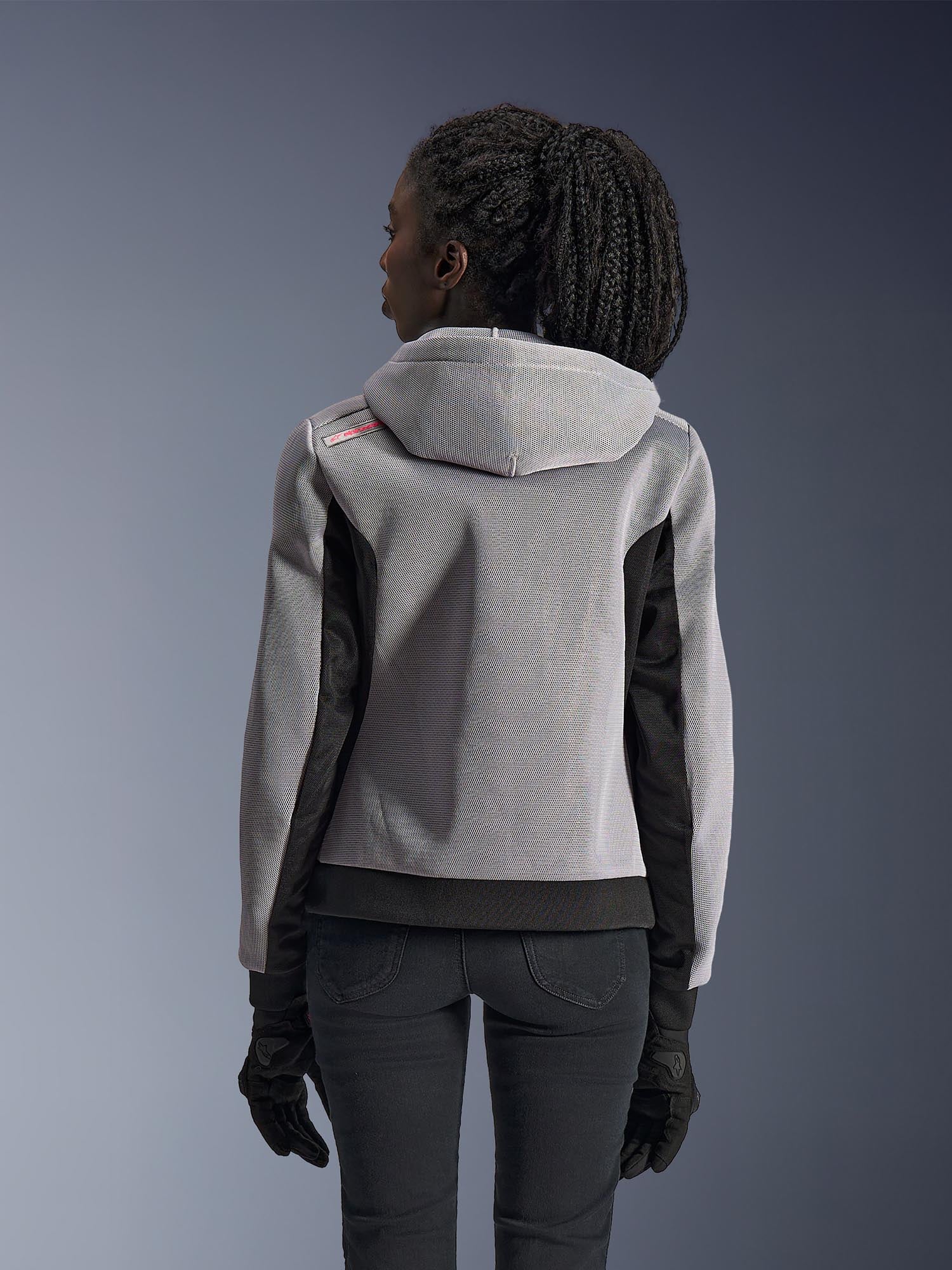 Alpinestars Stella Chrome Superairflow Damer motorcykel Zip Hoodie grå/sort S Figur 7