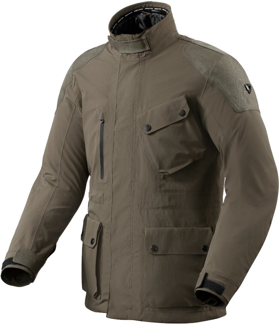 Revit Denver H2O Motorcycle Textile Jacket Dark Khaki L Figure 1