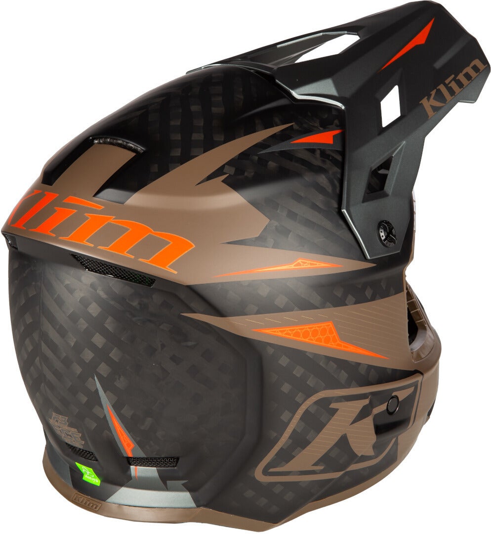 Klim F3 Carbon Pro Motocross Helmet brown/black M (56/57) Figure 8