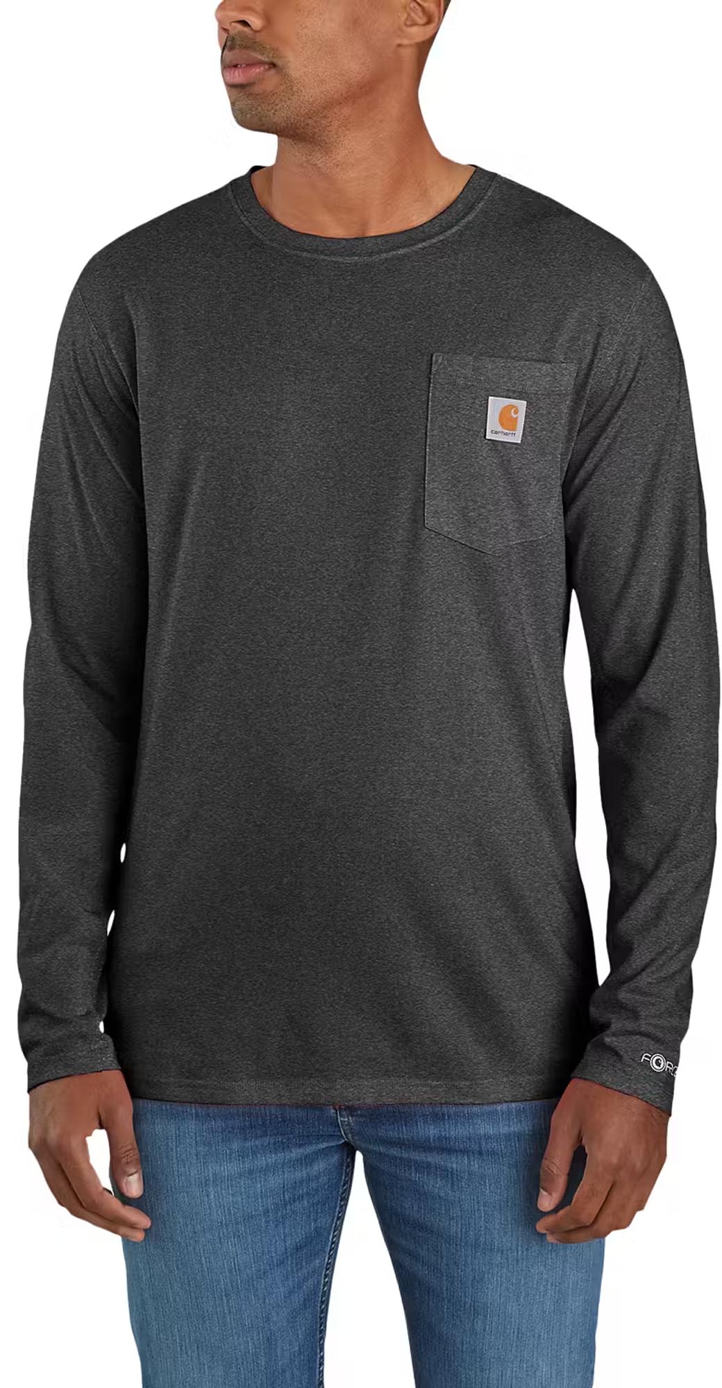 Carhartt Midweight Pocket Langærmet afslappet pasform mørkegrå L Figur 2