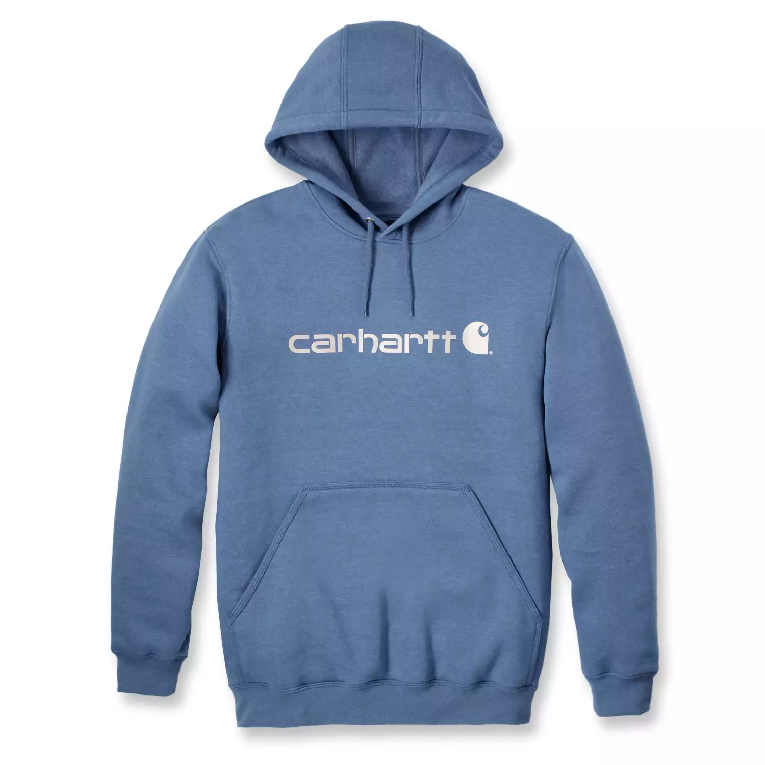 Carhartt Signature Logo Midweight Hettegenser blå/grå S Figur 1