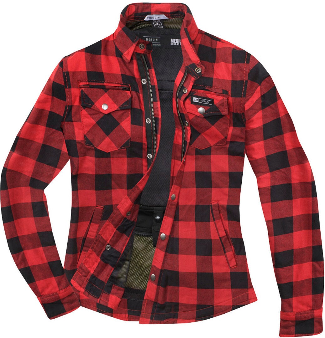 Merlin Madison Camicia da donna in moto rosso/nero XXL Figura 4