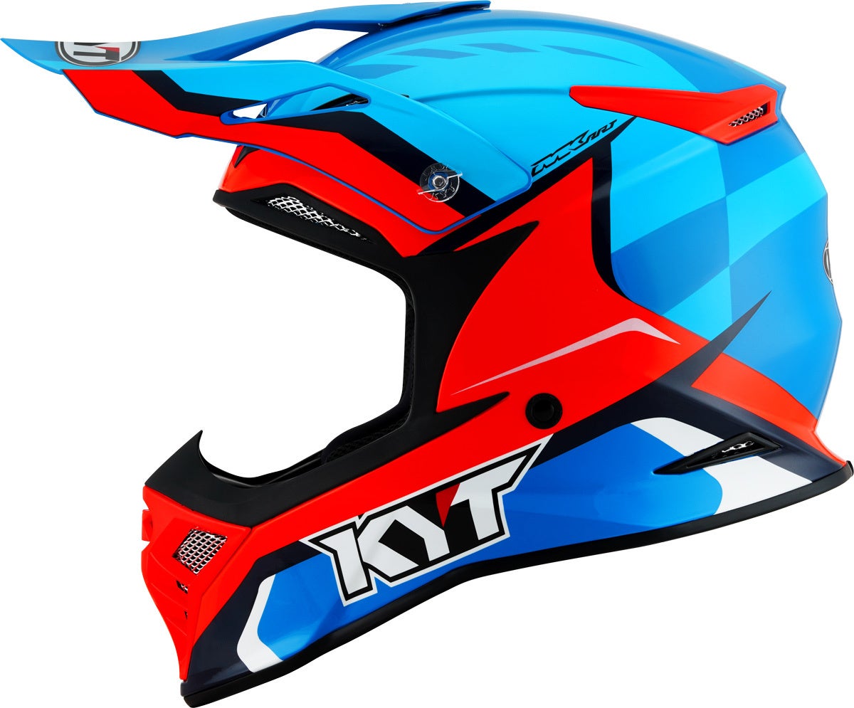KYT Skyhawk Glowing Casco Motocross blu/rosso L (59/60) Figura 2