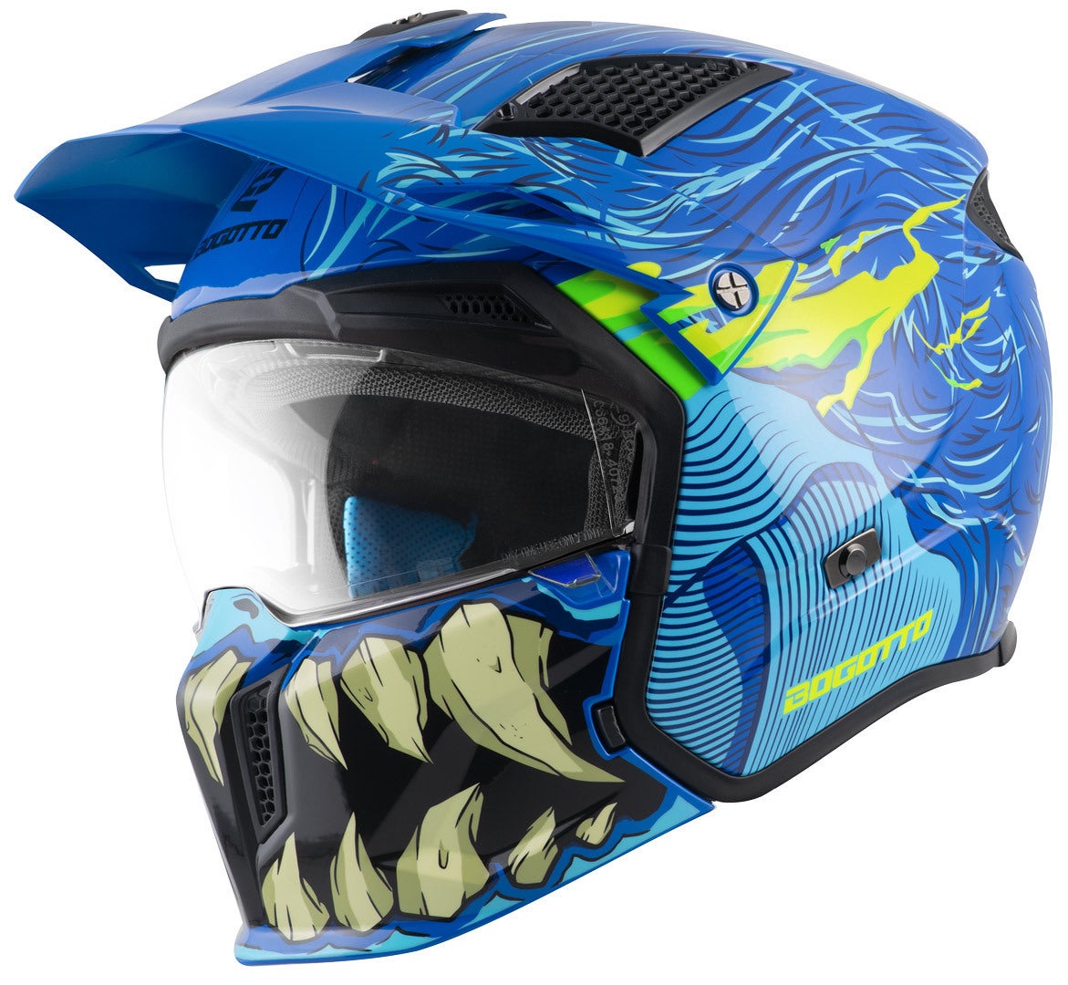 Bogotto Radic Bestia 22.06 Casco blu/nero/giallo S Figura 10