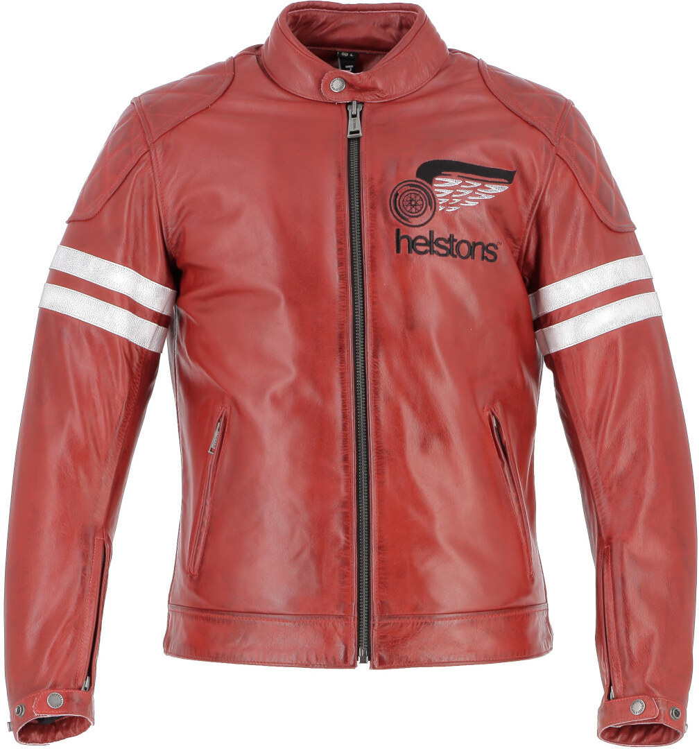 Helstons Jake Speed Motorfiets lederen jas Rood 4XL Figuur 1