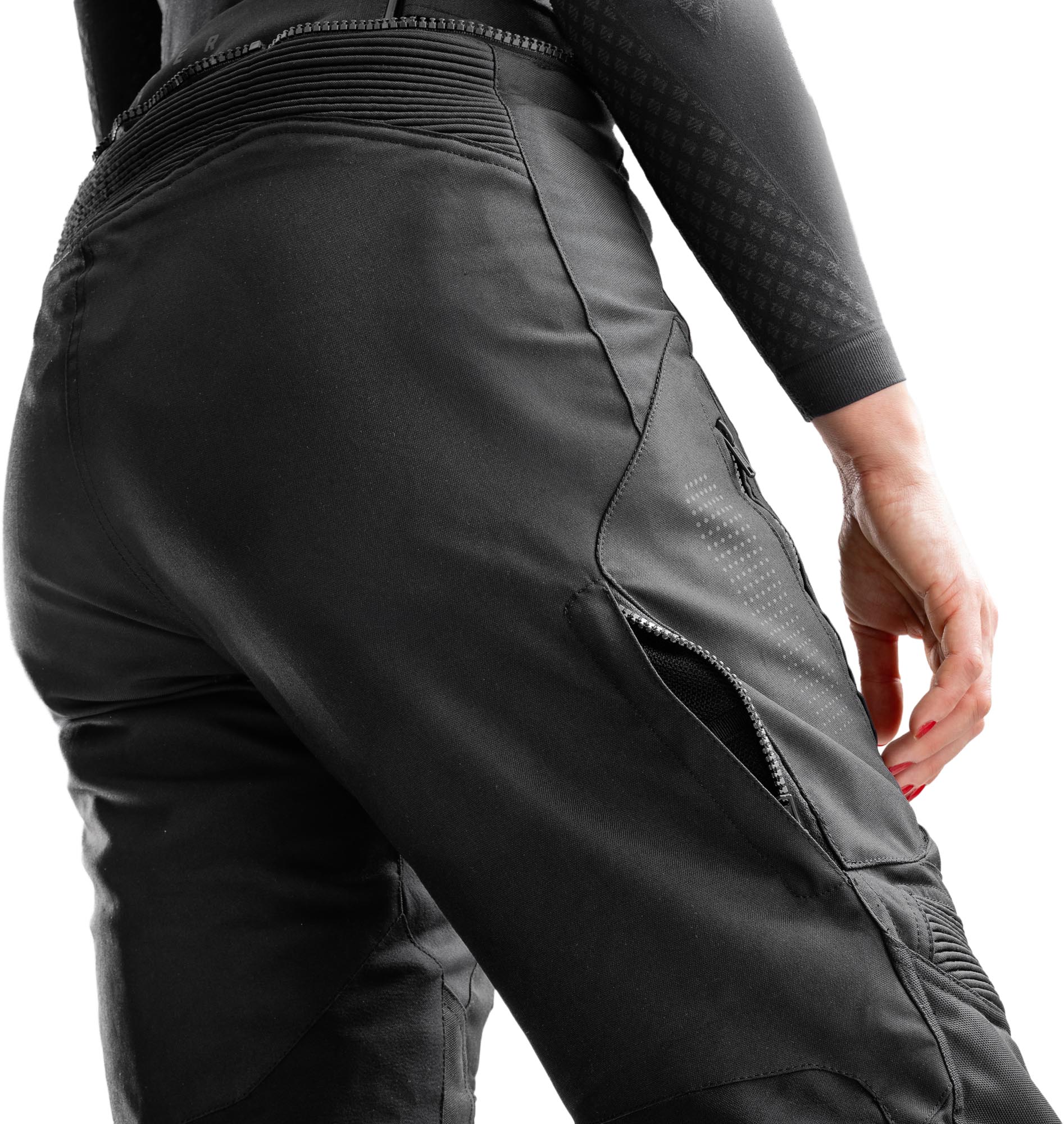 Rebelhorn Hiker 4 waterproof Ladies Motorcycle Textile Pants black Short M Figure 4