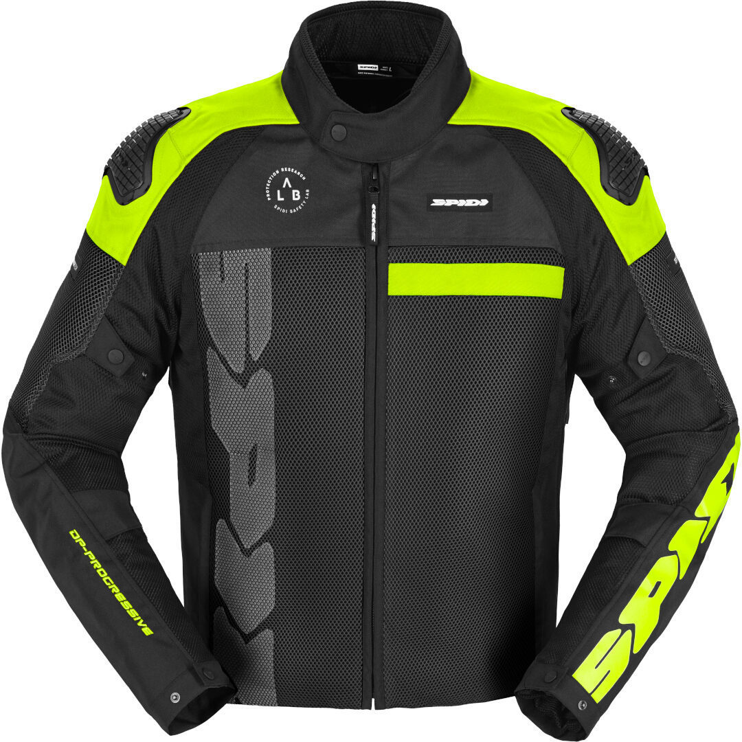 Spidi Progressive Net WindOut Motorcykel Textiljacka Svart/neon S Figur 1
