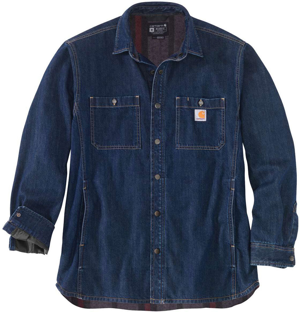 Carhartt Denim Fleece Lined Snap Front Camisa Artigo principal Figura 1