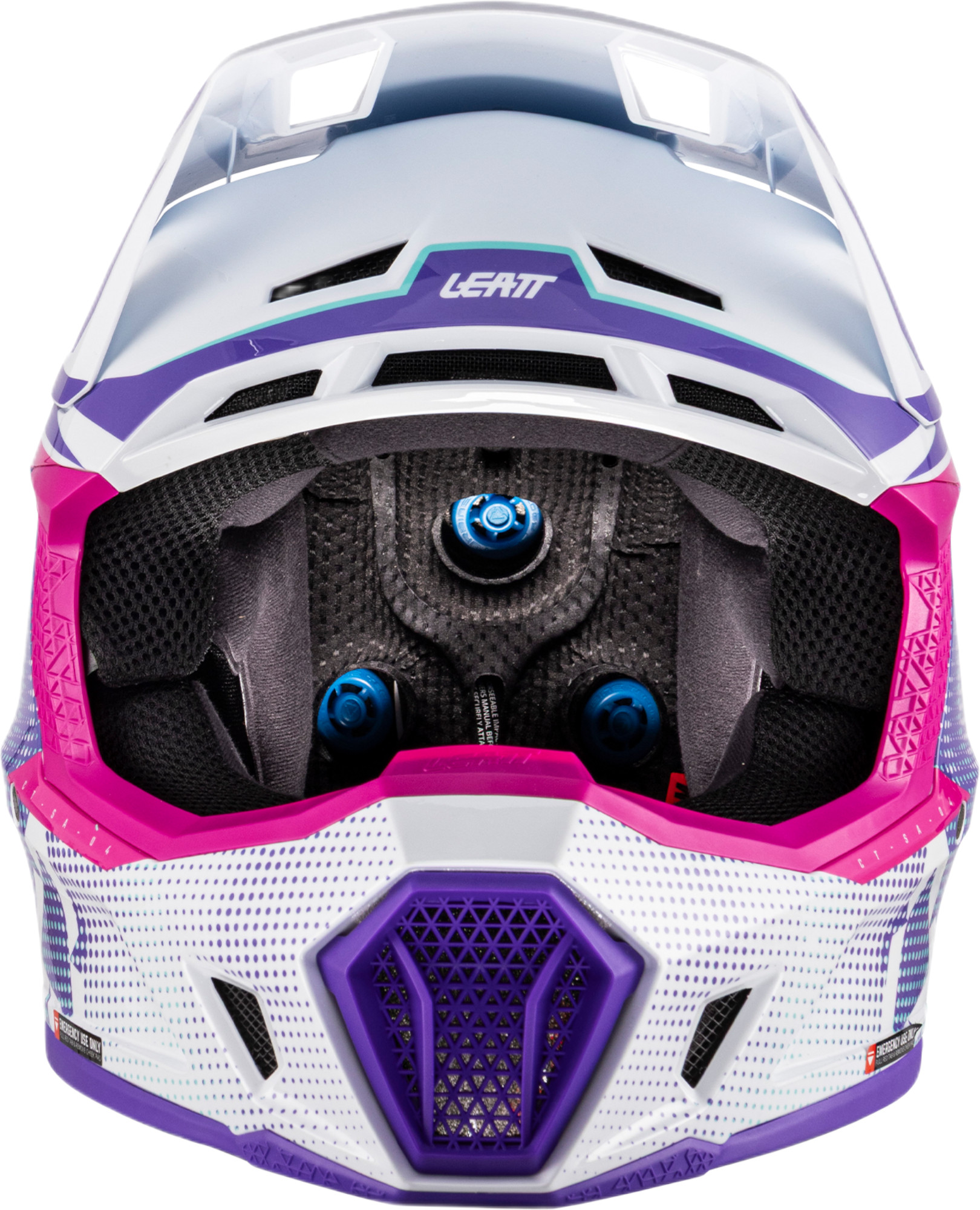 Leatt 7.5 V26 Motocrosshjälm med skyddsglasögon vit/rosa/lila XL (61/62) Figur 7