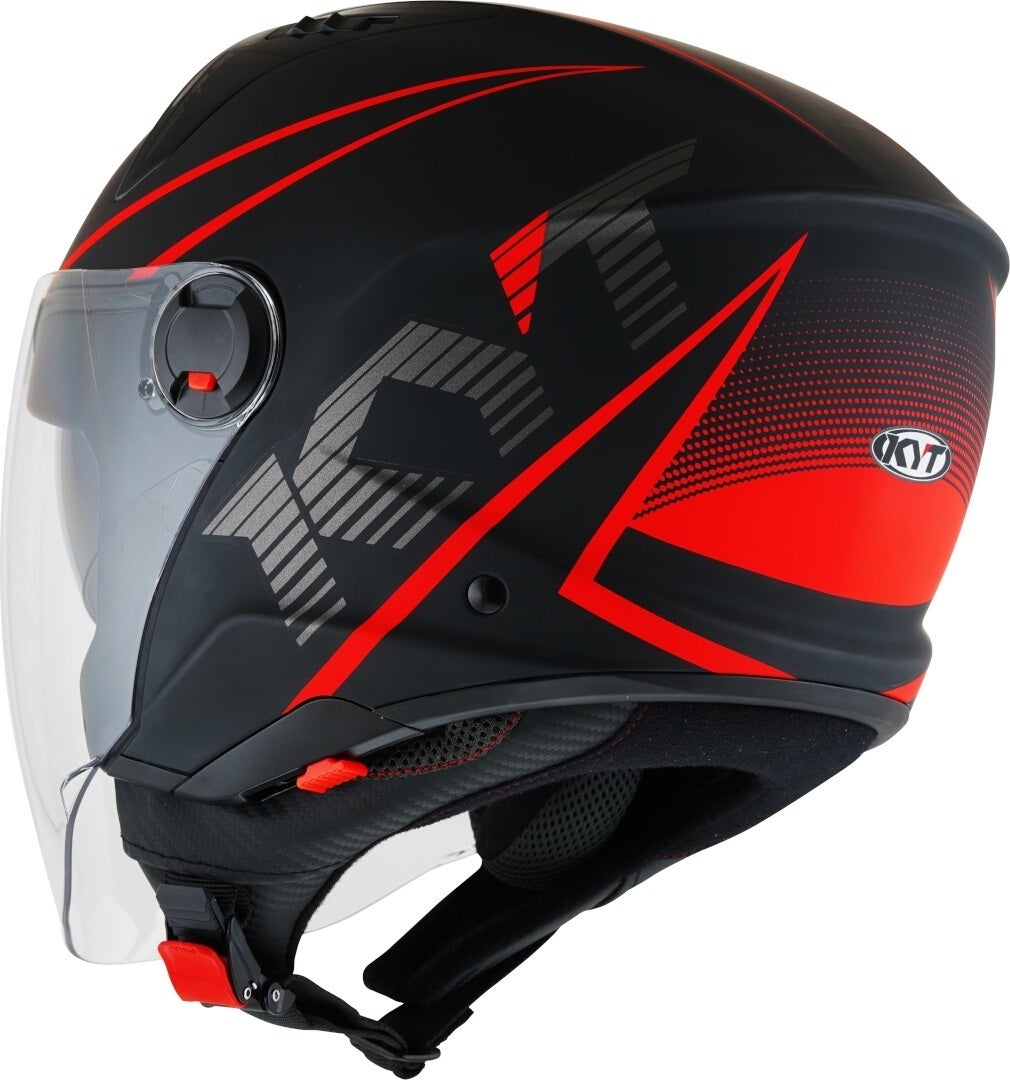 KYT D-City Colorful Jet Helmet red matt M (57/58) Figure 3