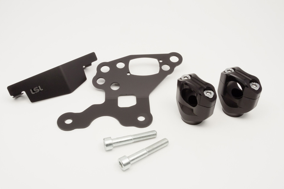 Kit LSL Clamp MT-09, preto, riser de guidão Artigo principal Figura 1
