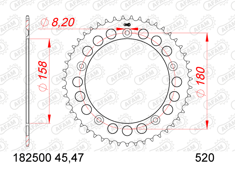 AFAM Couronne acier standard - 520 Figure 1