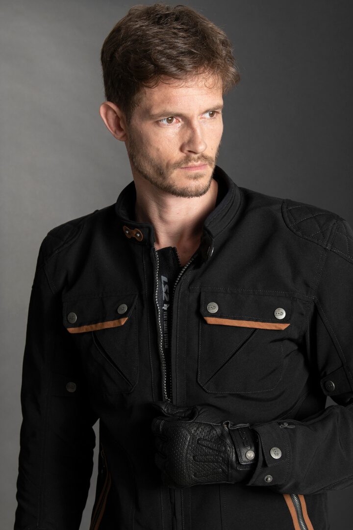 LS2 Bullet waterproof Motorcycle Textile Jacket black L Figure 4