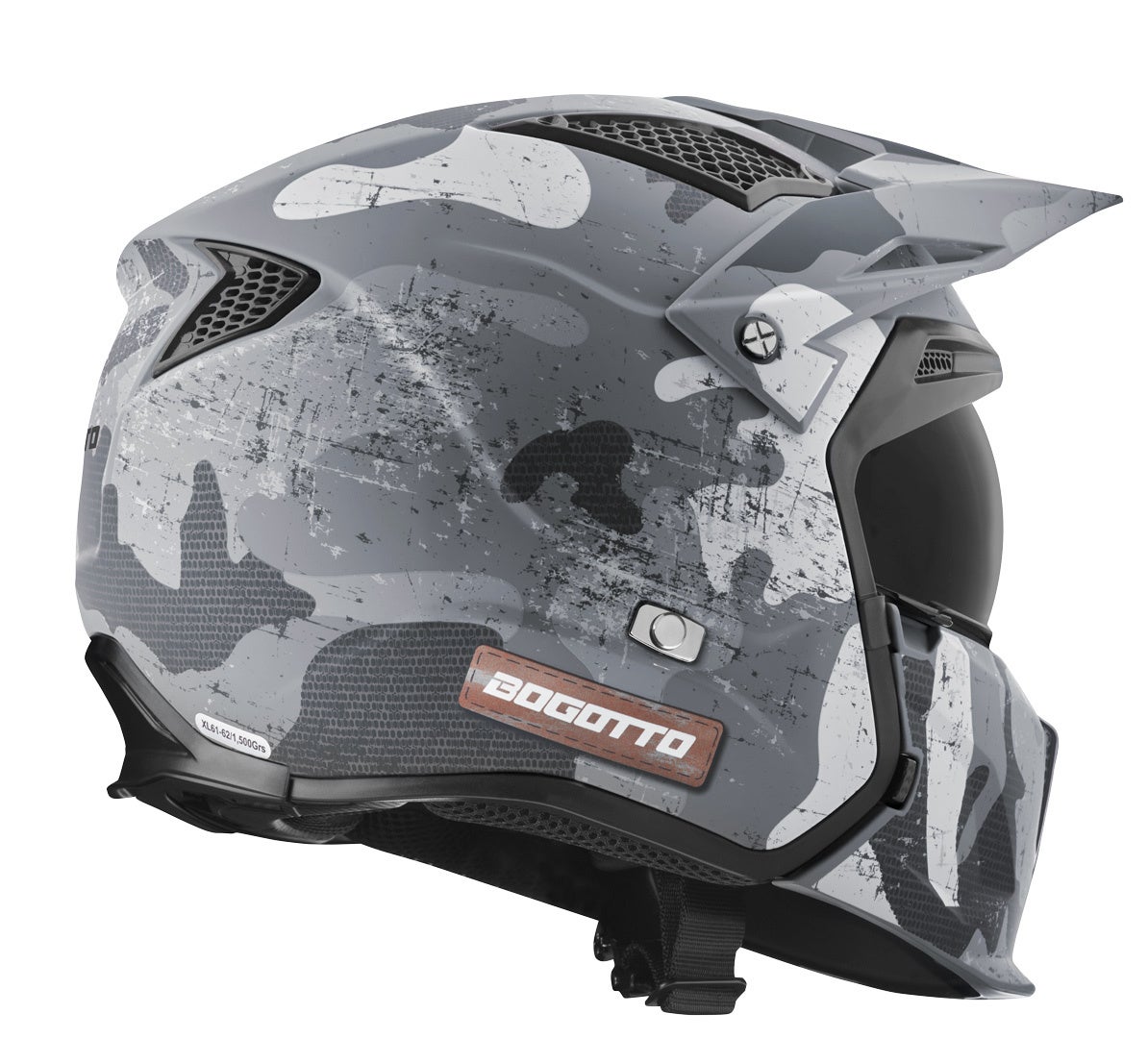 Bogotto Radic Camo Casque Blanc mat/gris L Figure 12