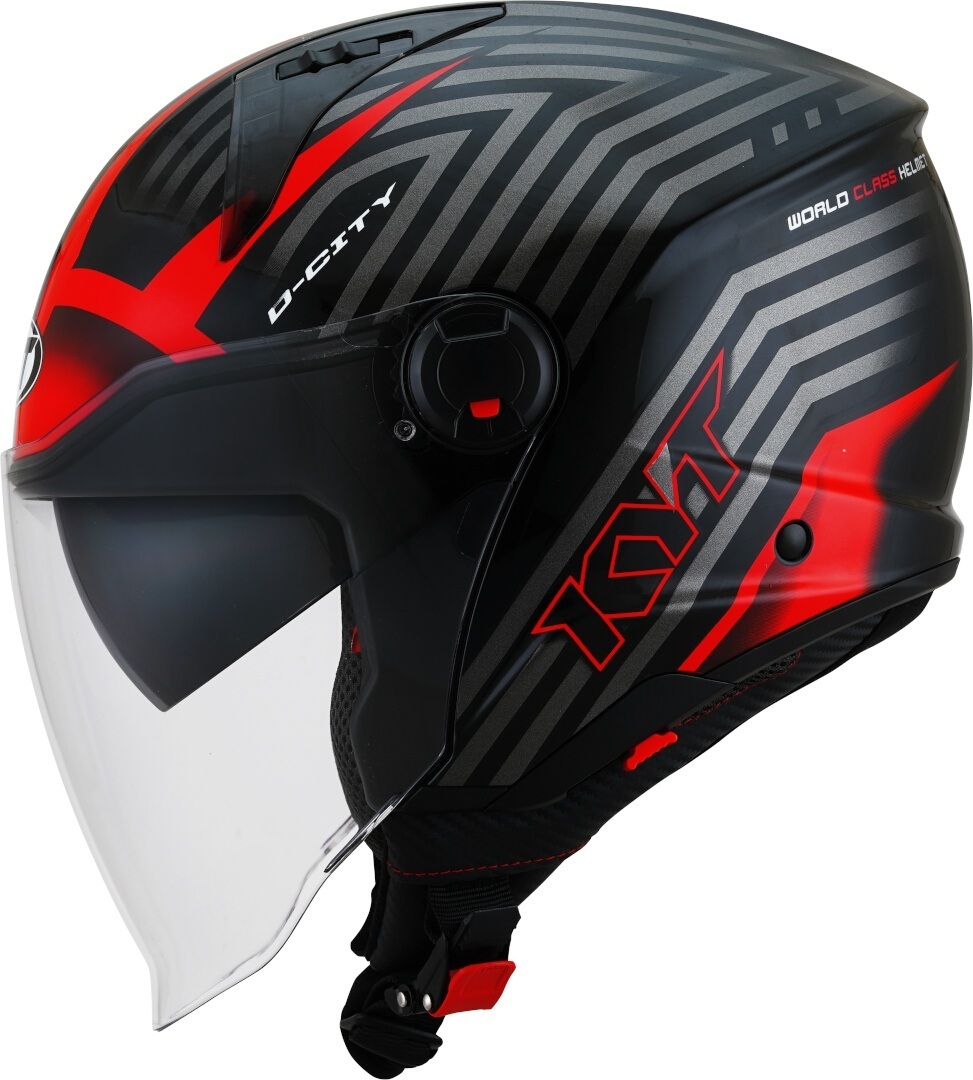 KYT D-City Lucent Cască cu reacție Negru/Roșu XL (61) Figura 3