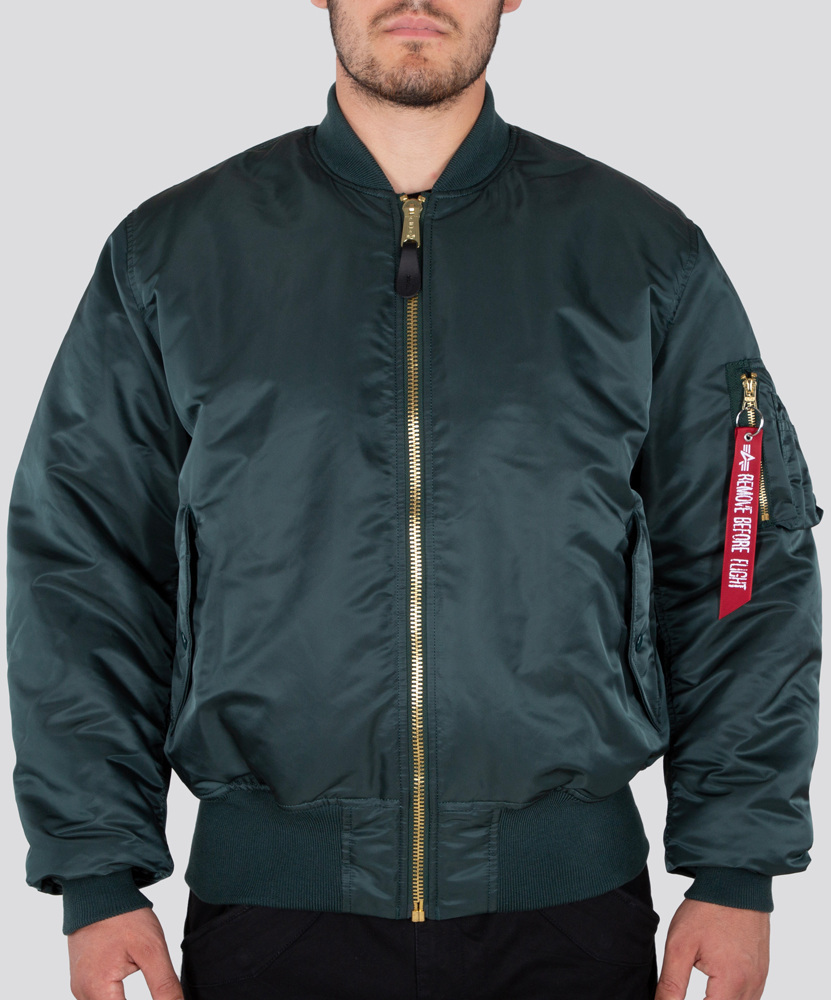 Alpha Industries MA-1 Jakke mørkegrøn L Figur 1