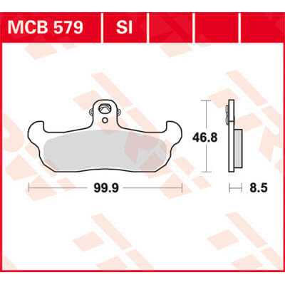 TRW Lucas Bremsbelag MCB579 Figur 1