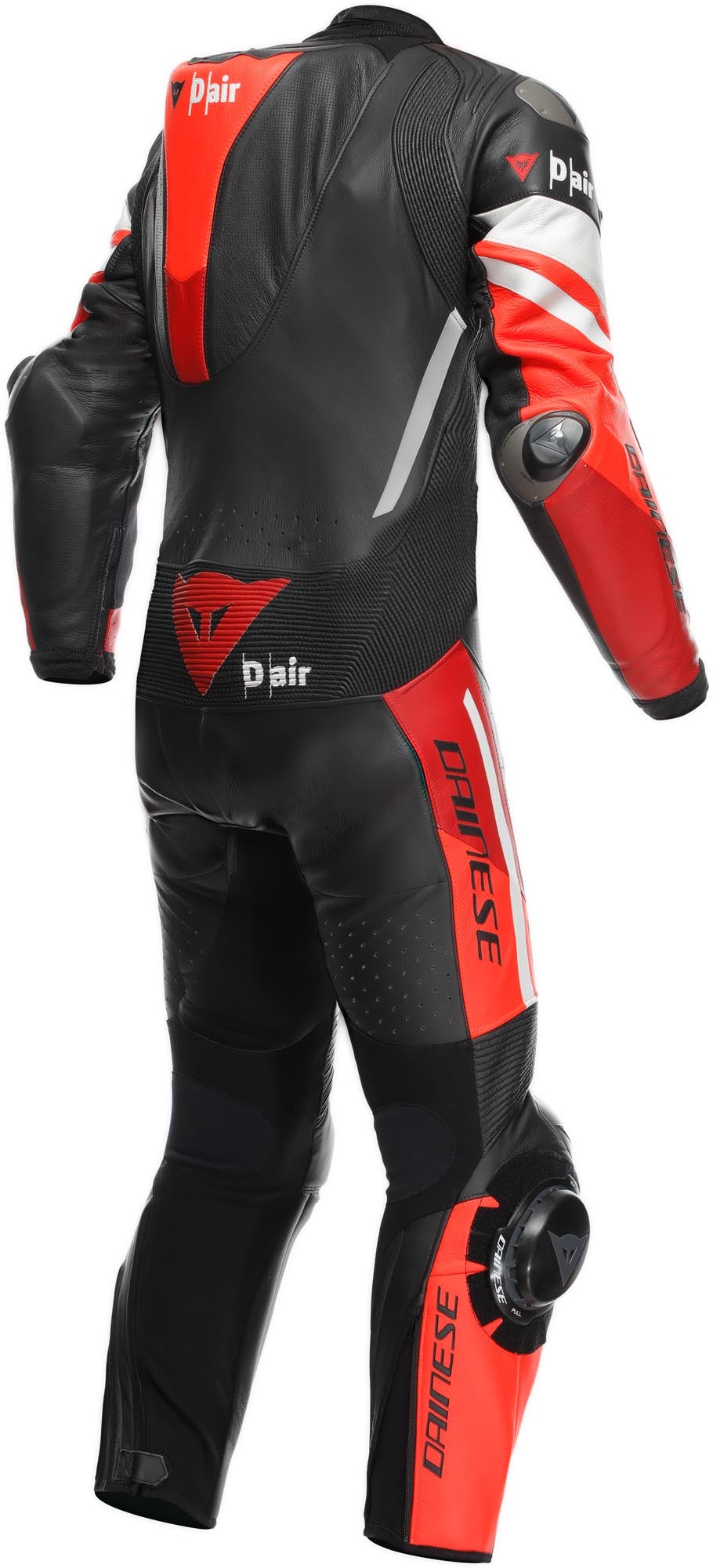 Dainese Misano 3 D-Air Airbag 2.0 perforated One Piece Motorcycle Leather Suit black/red 56 Figure 2