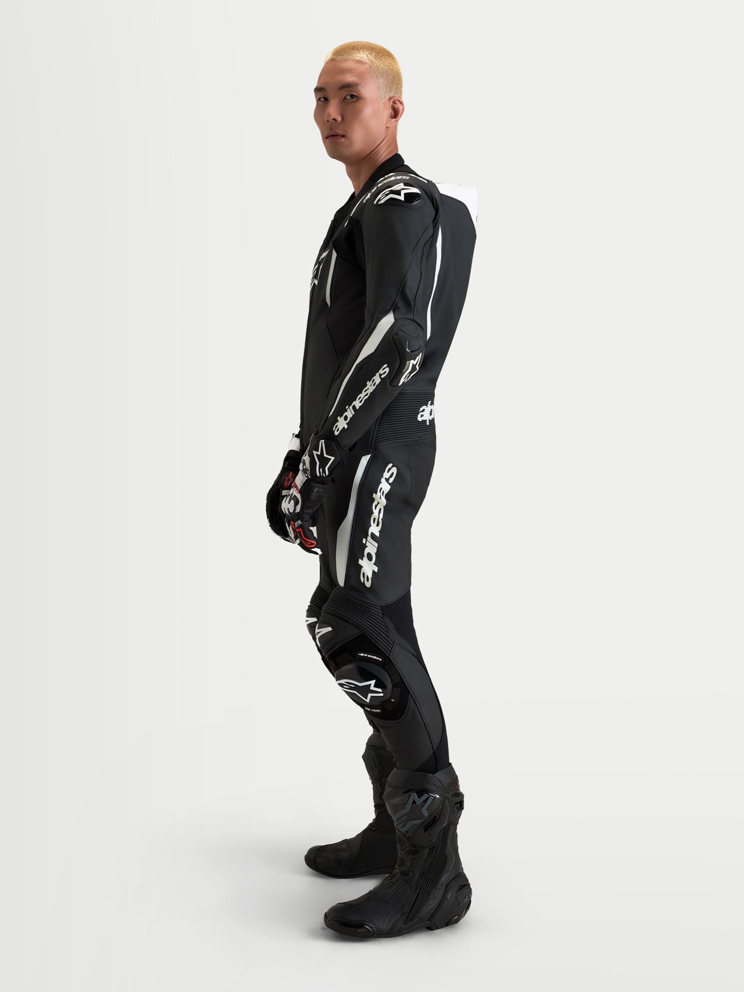 Alpinestars Missile V3 1-Teiler Motorrad Lederkombi schwarz/weiß 46 Abbildung 5