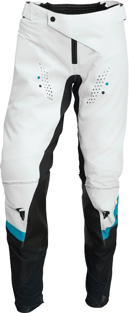 Thor Pulse Rev Pantaloni de motocross pentru doamne albastru închis/albastru deschis/alb 3/4 Figura 1
