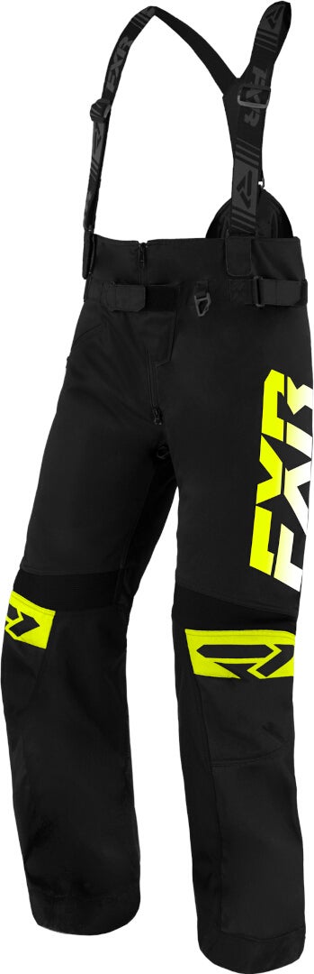 FXR RRX 2025 waterproof Snowmobile Bib Pants black/yellow XL Figure 1