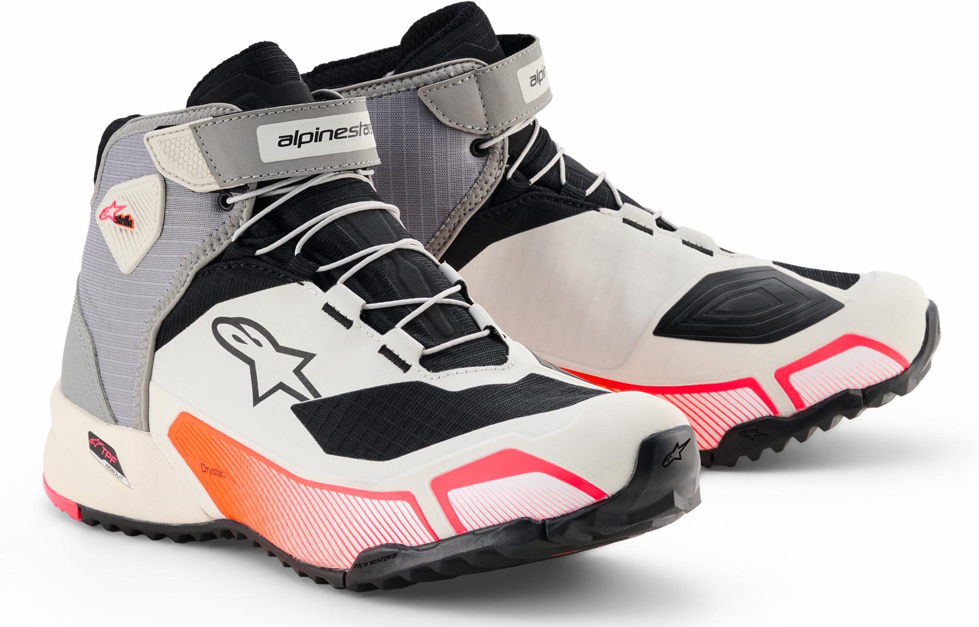 Alpinestars Stella CR-X Drystar Chaussures de moto pour dames Blanc/rose/gris 10,5 (43) Figure 1