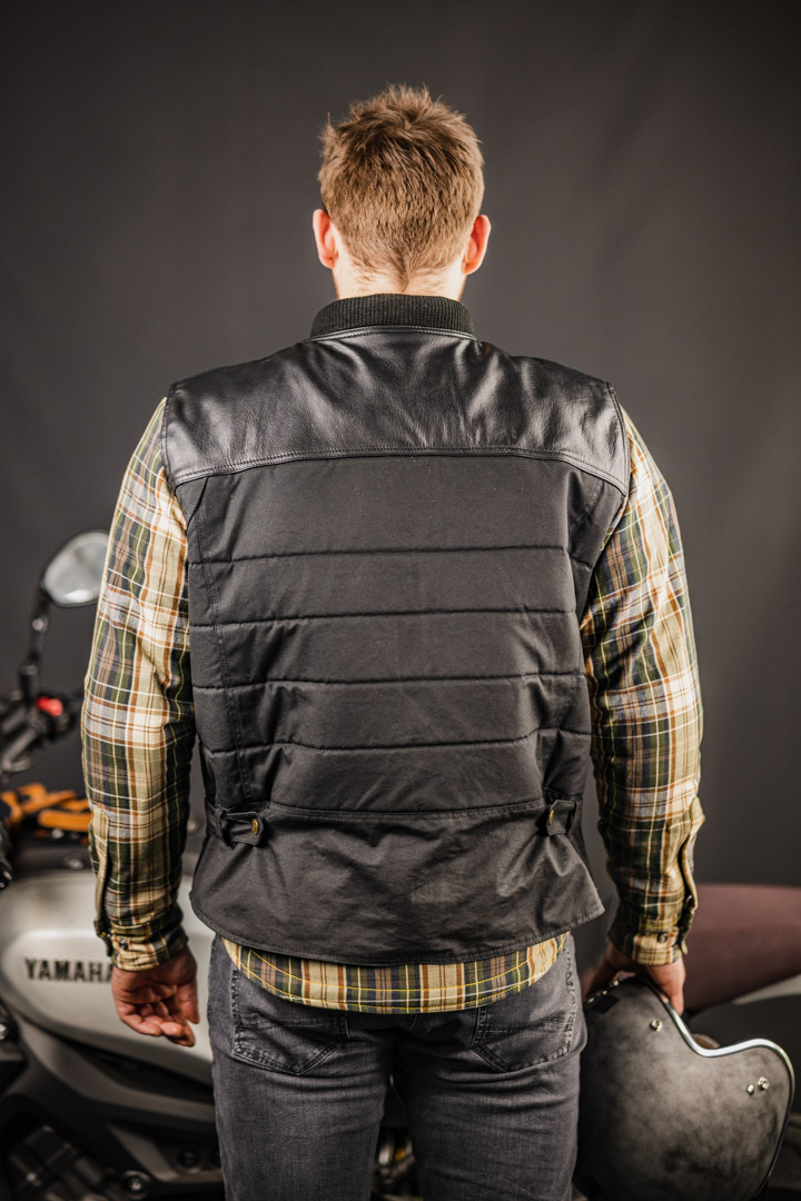 Merlin Stowe Motorrad Wachsweste schwarz M Abbildung 3