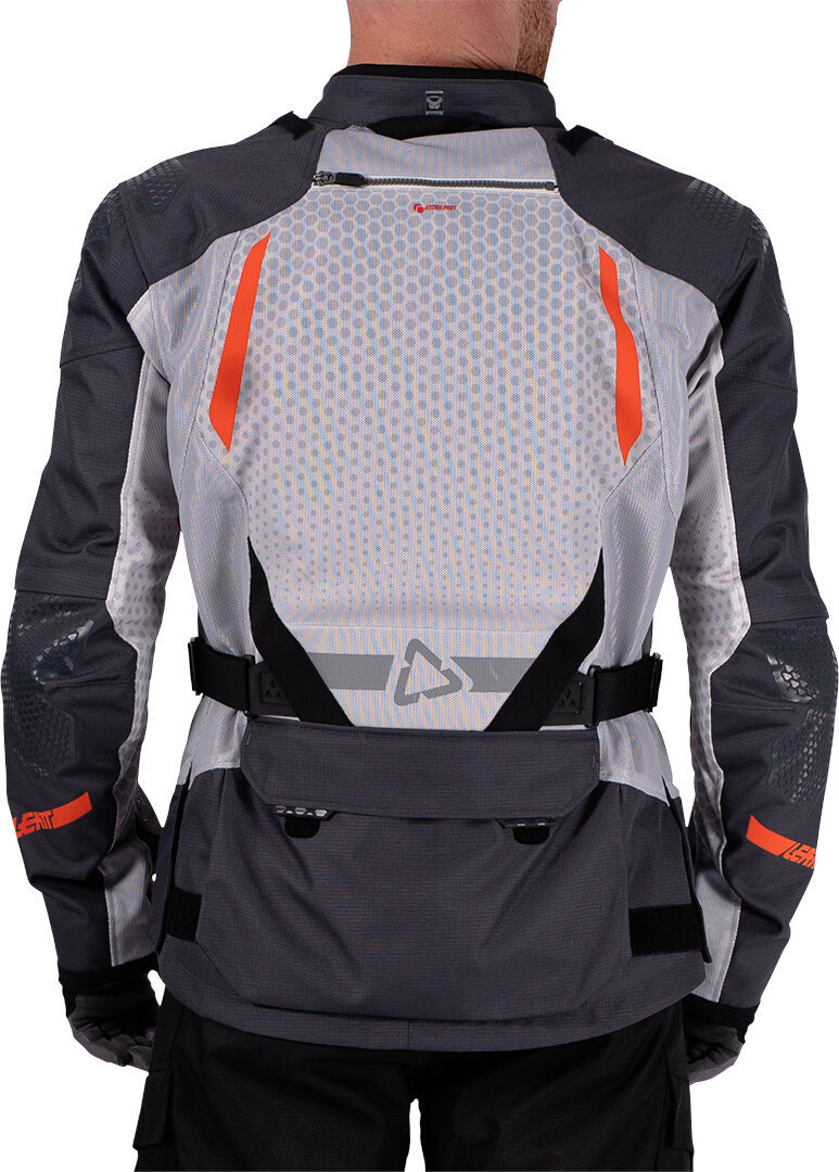 Leatt ADV Flowtour 5.5 waterproof Motorcycle Textile Jacket light grey/dark grey M Figure 16