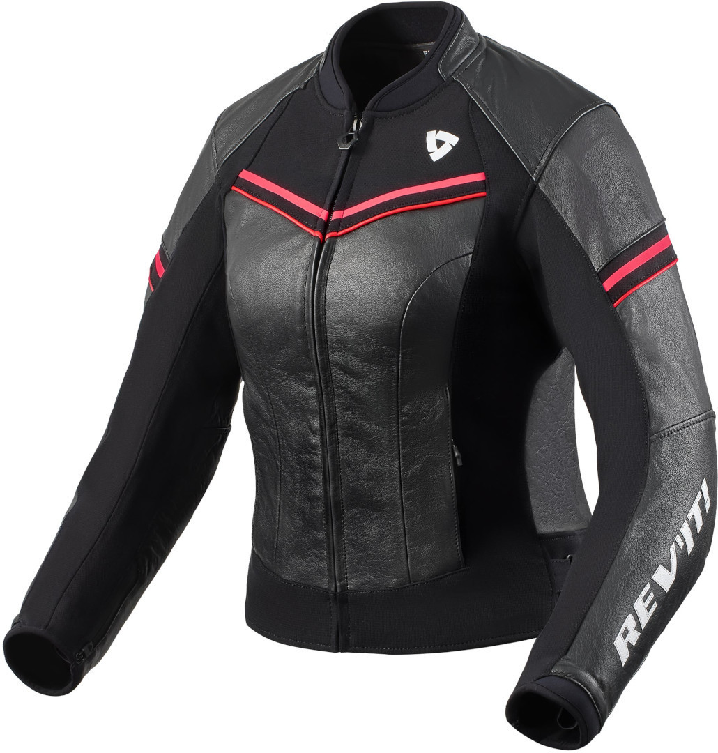 Revit Median Jachetă de piele pentru motociclete pentru doamne Negru/roz 34 Figura 1