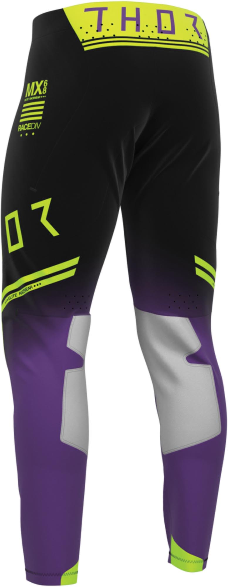 Thor Sportmode Geo Motocrossbukser sort/lilla 34 Figur 4
