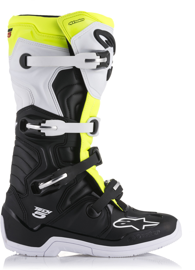 Alpinestars Tech 5 Bottes de motocross Noir/Blanc/Jaune 6 (39) Figure 2