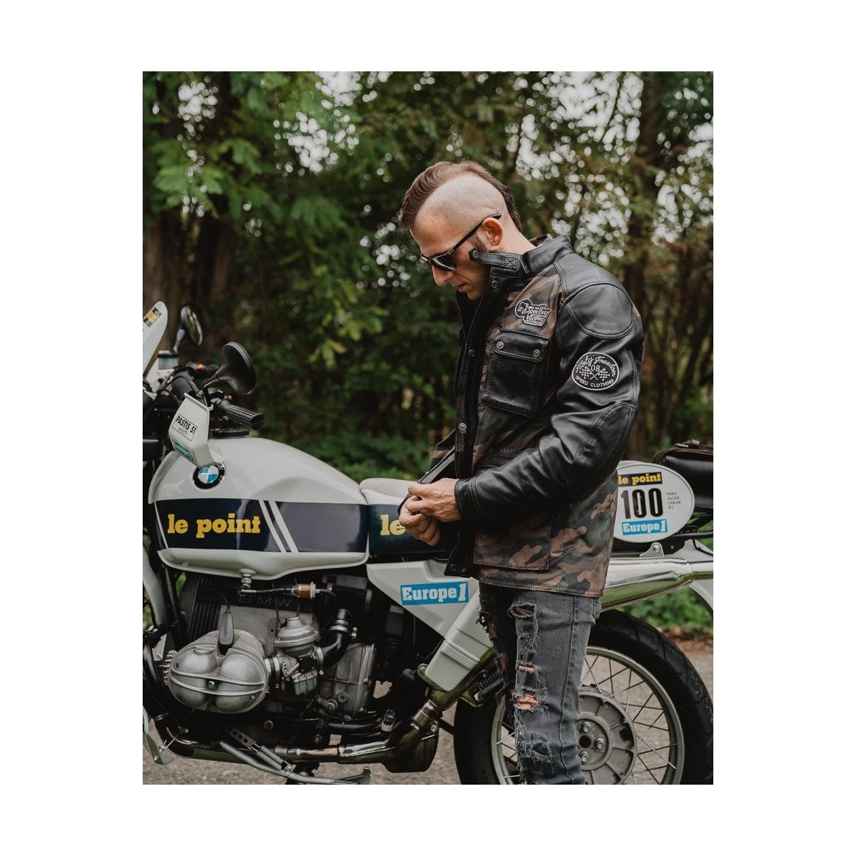 HolyFreedom Quattro Camo Motorcycle Leather/Textile Jacket 3XL Figure 5