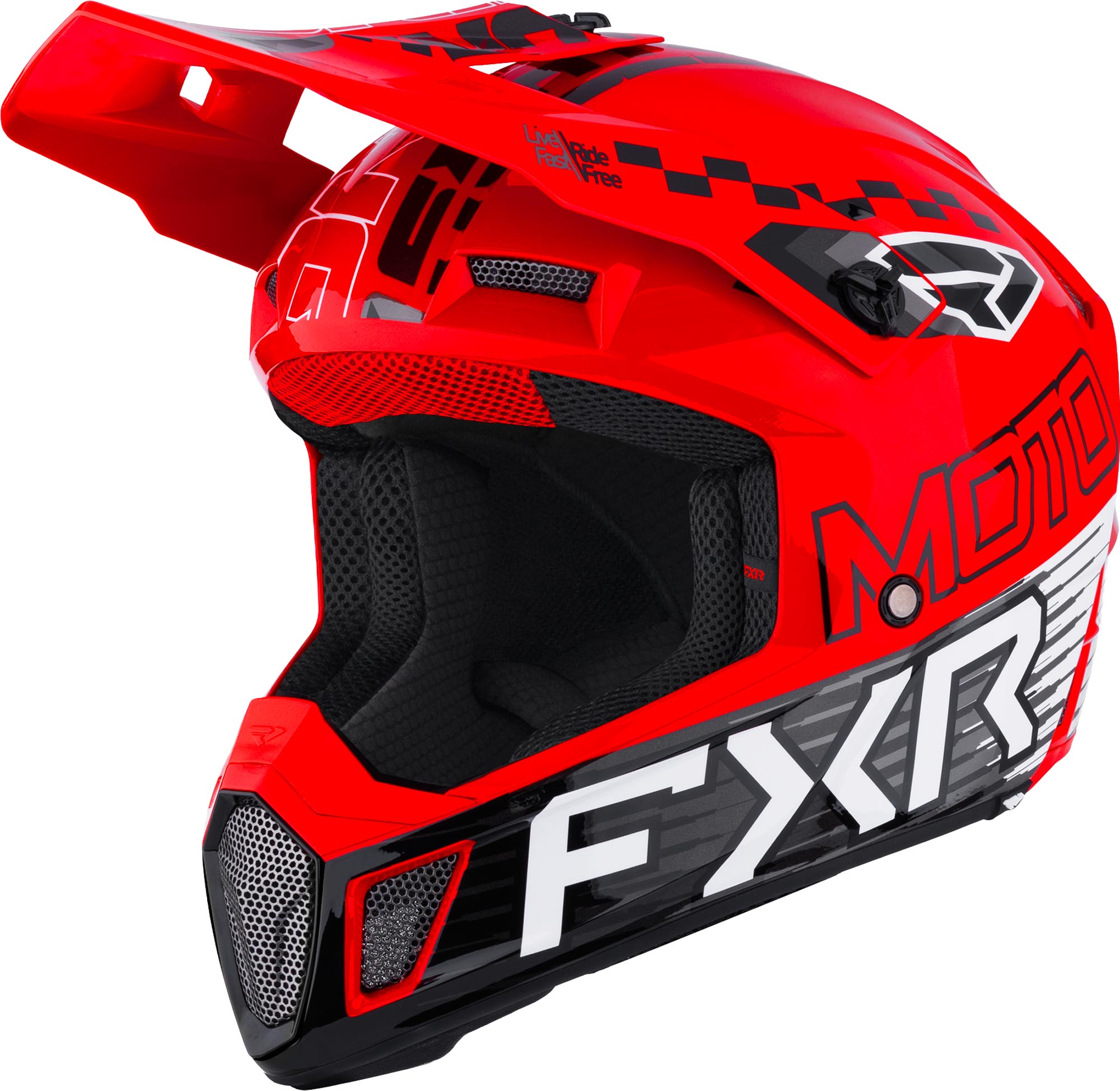 FXR Clutch Race Div Capacete de motocross vermelho/preto/branco 3XL Figura 1