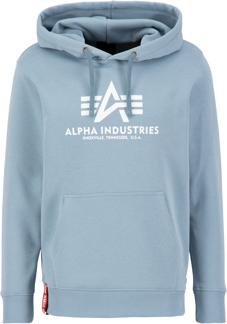 Alpha Industries Basic Hoodie grey/blue S Figure 1