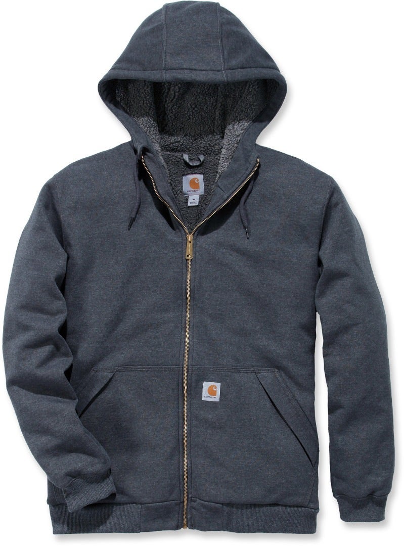 Carhartt Sherpa-Lined Midweight Full-Zip Sweatshirt mørkegrå L Figur 1