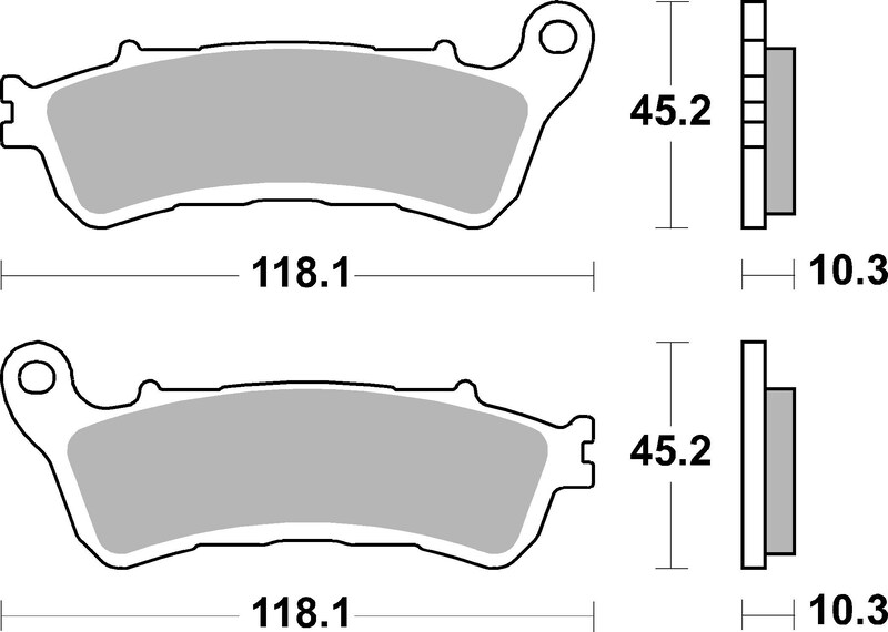 Brembo S.p.A. Sintrade bromsbelägg - 07HO66SP Figur 1